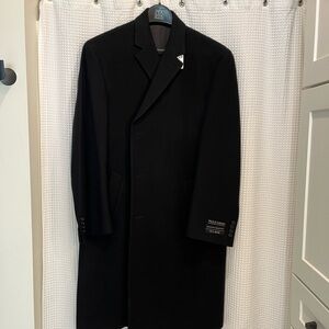 Jos. A. Bank Black Wool & Cashmere Executive Coat